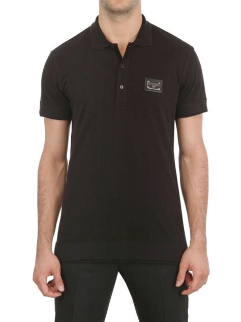 dolce gabbana plaque polo shirt|Dolce & Gabbana t shirts men's.